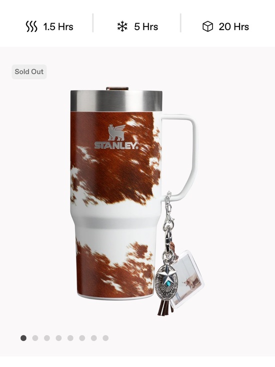 Stanley Other - Stanley White and Brown Cowhide-rodeo Kacey musgraves Mug with Handle 16 oz